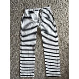 J Jill Pants Womens 4P Striped Precision Stretch  Side Zip NEW‎
